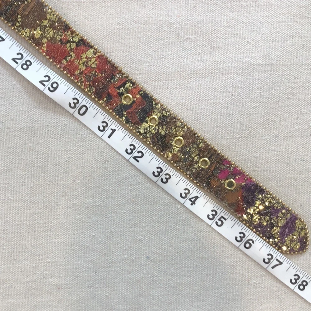Elite Floral Gold Metallic Accent‎ Belt